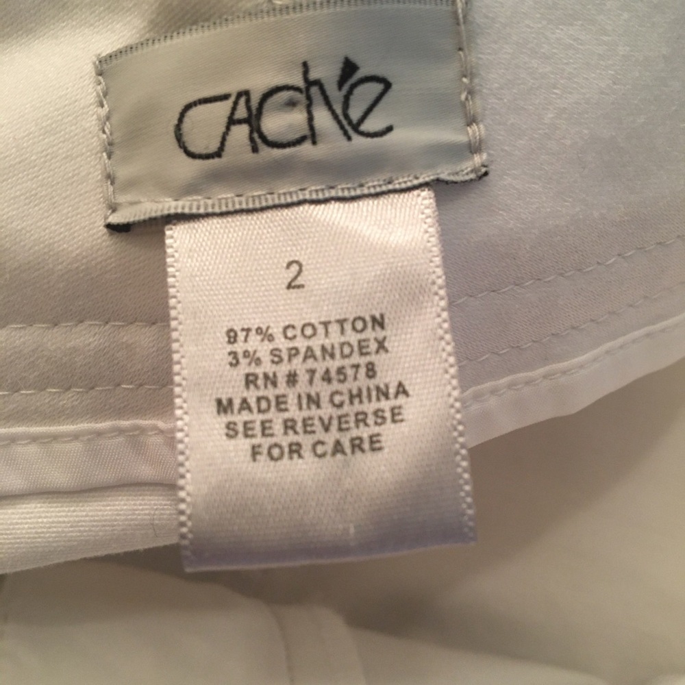 Cache Like New White Jeans Side Zipper Size 2 - image 4